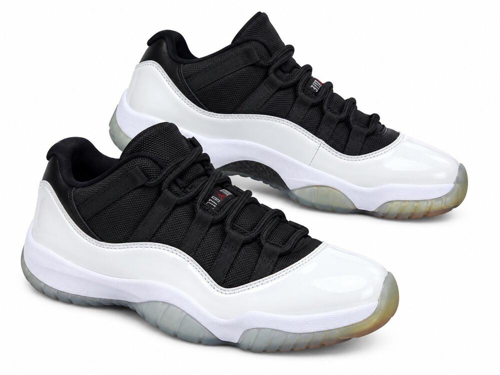 Air Jordan 11 Retro Low “tuxedo”, style code 528895-110 Reverse concord